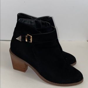 Black Faux Suede booties